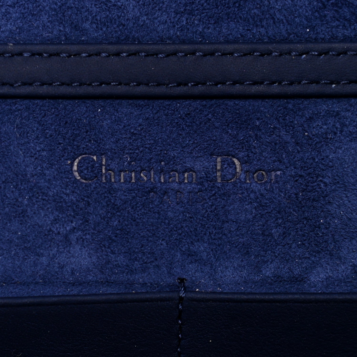 Christian Dior Ultra Matte Calfskin Studded Diorama Wallet on Chain Pouch Indigo 10 of 16