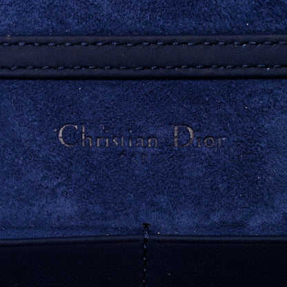 Christian Dior Ultra Matte Calfskin Studded Diorama Wallet on Chain Pouch Indigo 10 of 16