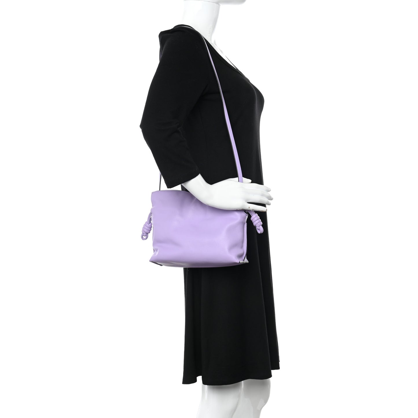 Calfskin Mini Flamenco Knot Bag Light Mauve