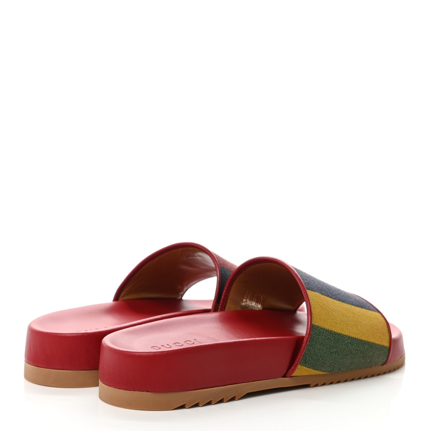 Canvas Marley Stripe Mens Slide Sandals 8 Multicolor