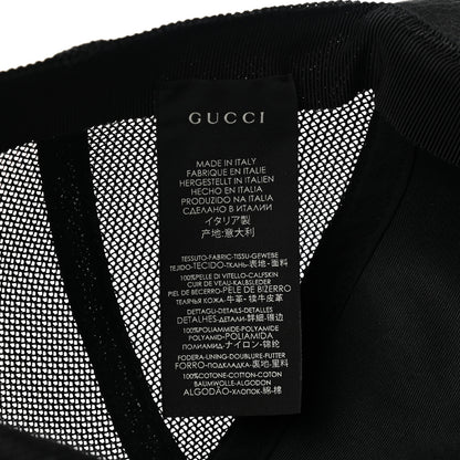Gucci Grained Calfskin Logo Baseball Hat L Black 9 of 9