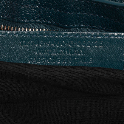 Balenciaga Chevre Silver Metallic Edge Hardware City Bleu Paon 9 of 12