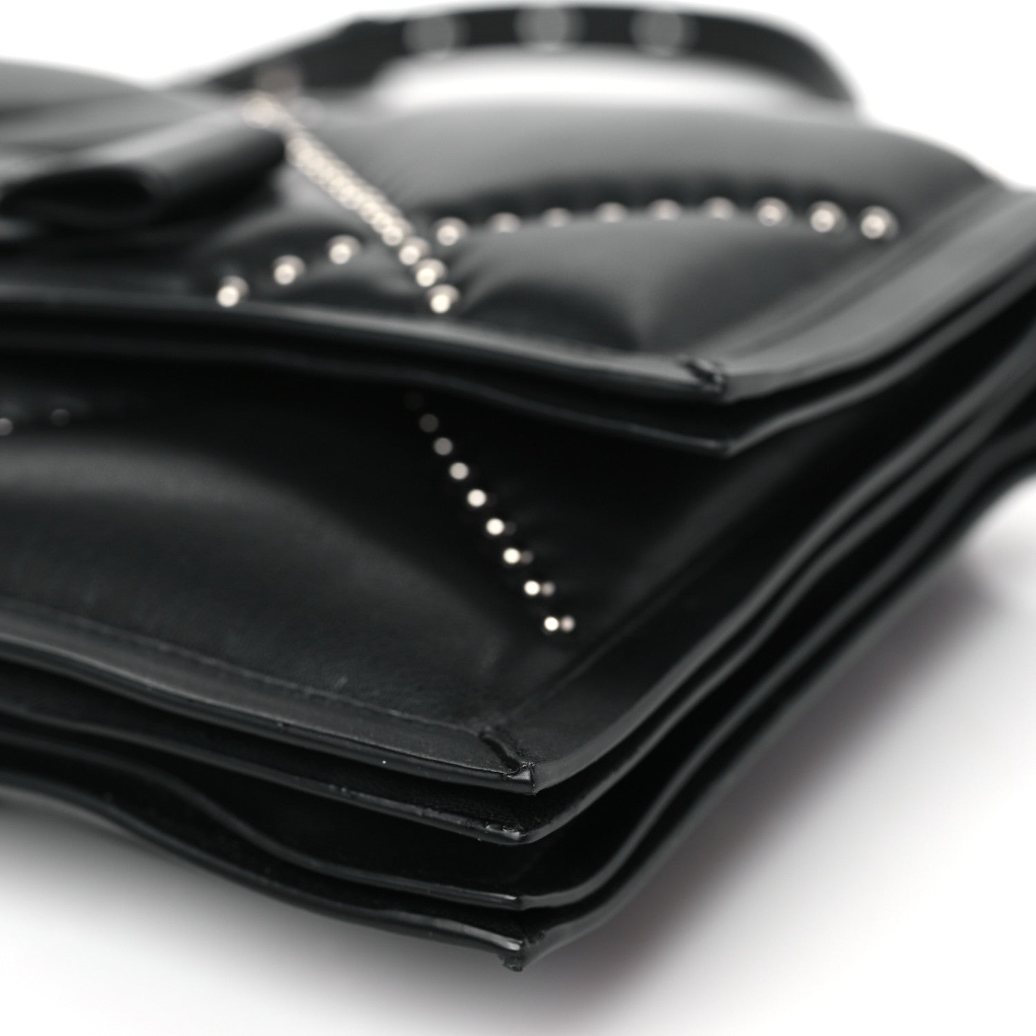 Salvatore Ferragamo Calfskin Studded Small Viva Bow Shoulder Bag Schwarz 9 of 9