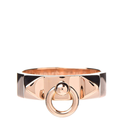 Hermes 18K Rose Gold PM Collier De Chien Ring 51 5.75 1 of 6