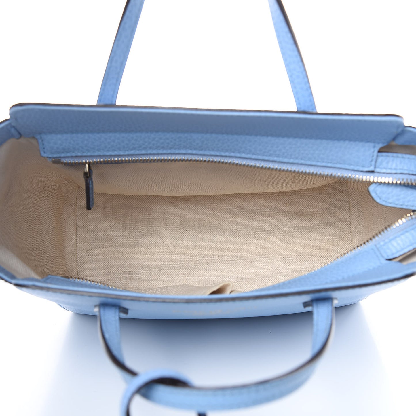 Dollar Calfskin Mini Swing Top Handle Bag Mineral Blue