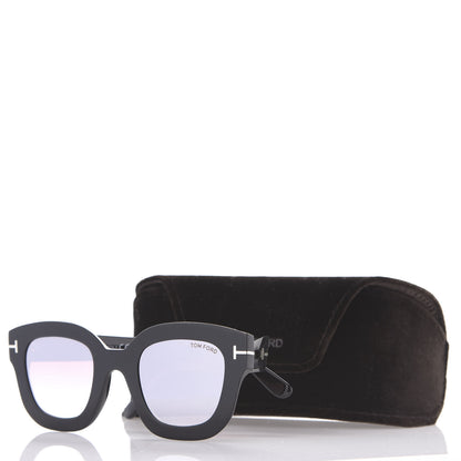 Tom Ford Square Acetate Pia Sunglasses TF659 Black 8 of 8