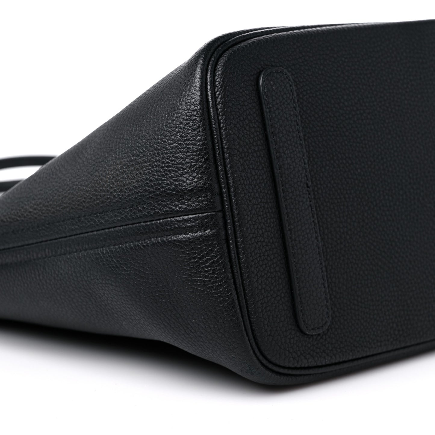 Grained Calfskin Visetos Medium Liz Reversible Shopper Tote Black