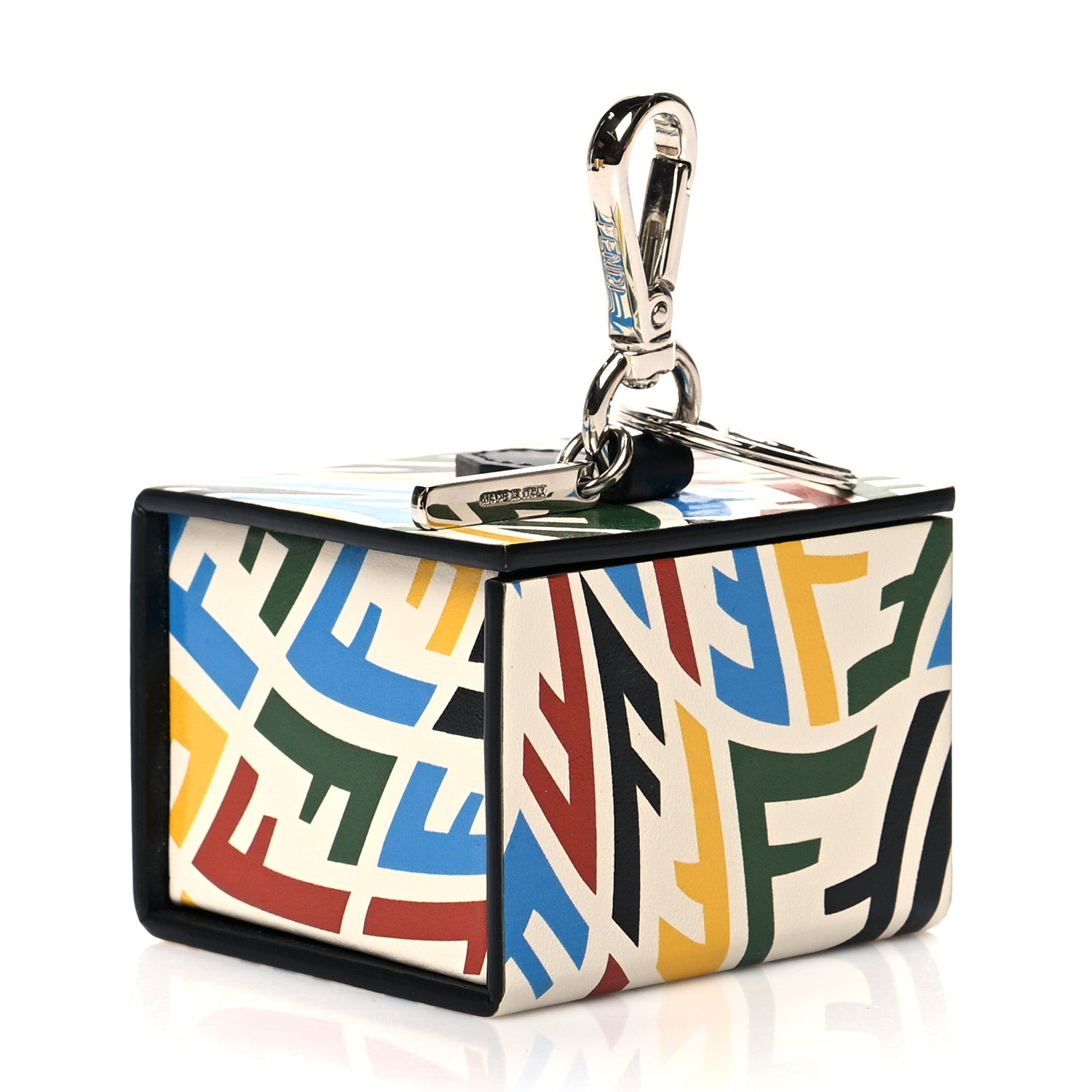 Fendi X SARAH COLEMAN Vitello FF Vertigo Box Key Chain Multicolor 3 of 8