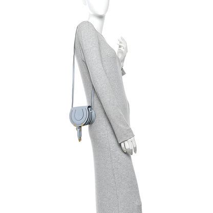 Chloe Calfskin Nano Marcie Saddle Bag Shady Blue 2 of 9
