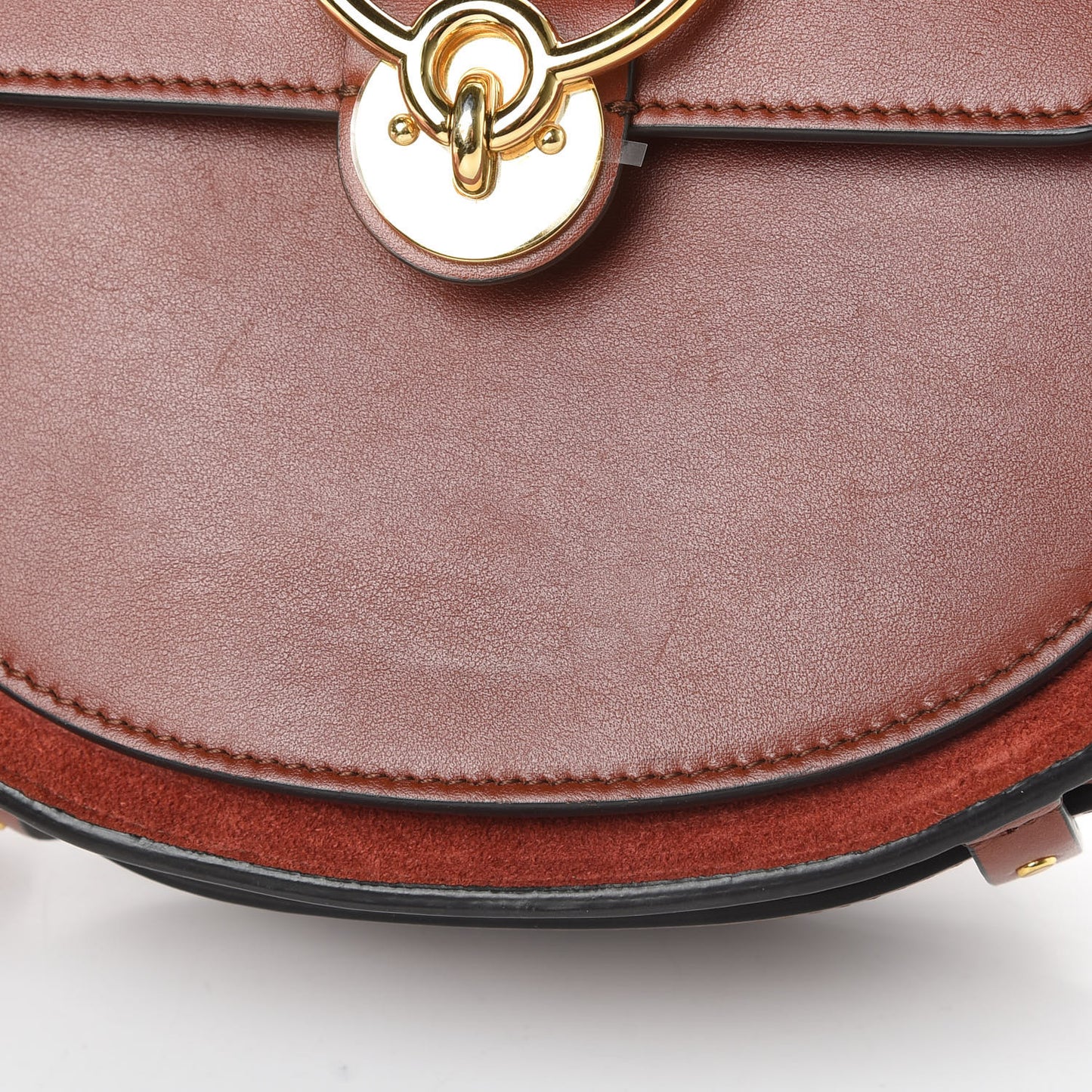 Calfskin Small Tess Bag Sepia Brown