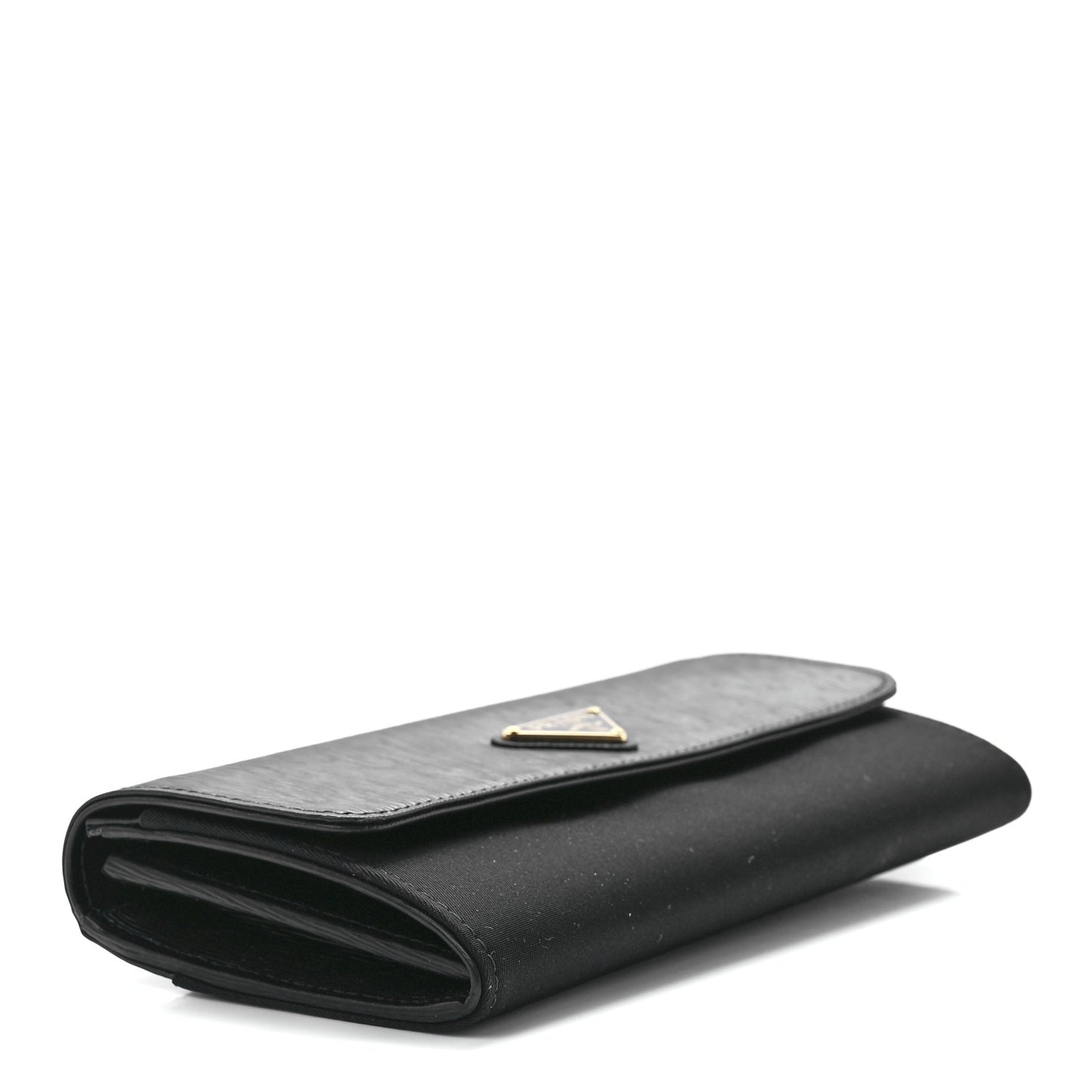 Vitello Move Triangle Logo Continental Flap Travel Wallet Black