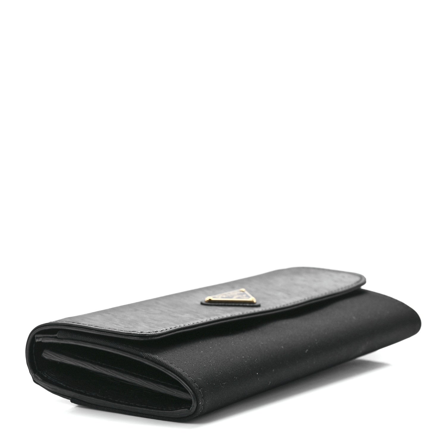 Prada Vitello Move Triangle Logo Continental Flap Travel Wallet Black 5 of 13