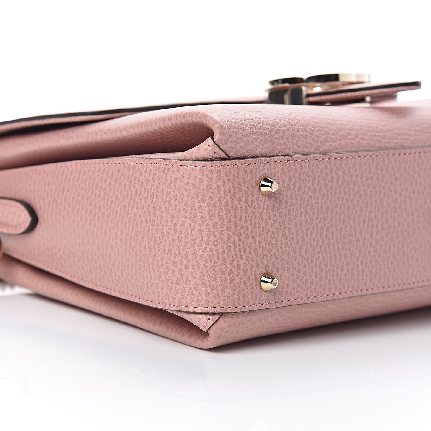 Dollar Calfskin Interlocking G Top Handle Shoulder Bag Soft Pink