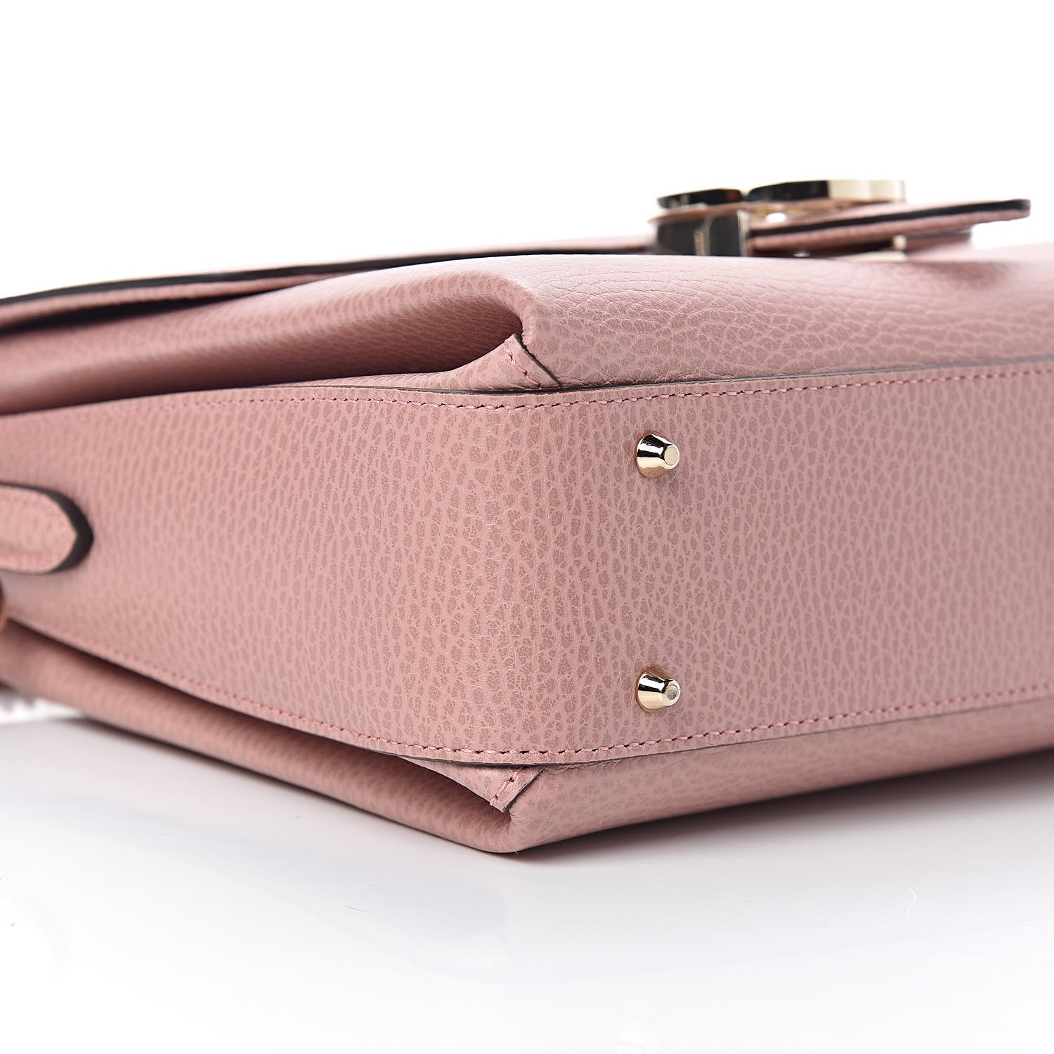 Gucci Dollar Calfskin Interlocking G Top Handle Shoulder Bag Soft Pink 9 of 10