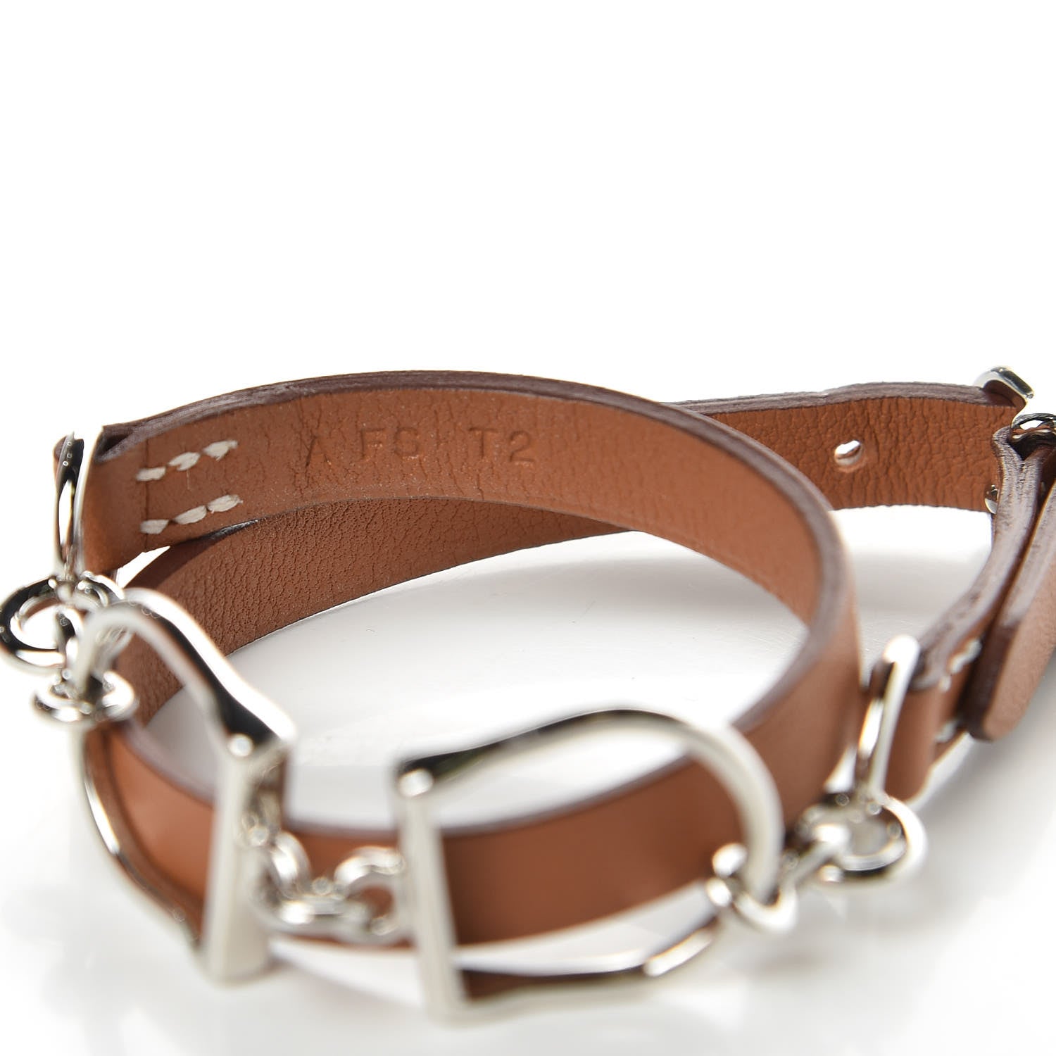Hermes Swift Etrier Double Tour Bracelet Gold 3 of 4