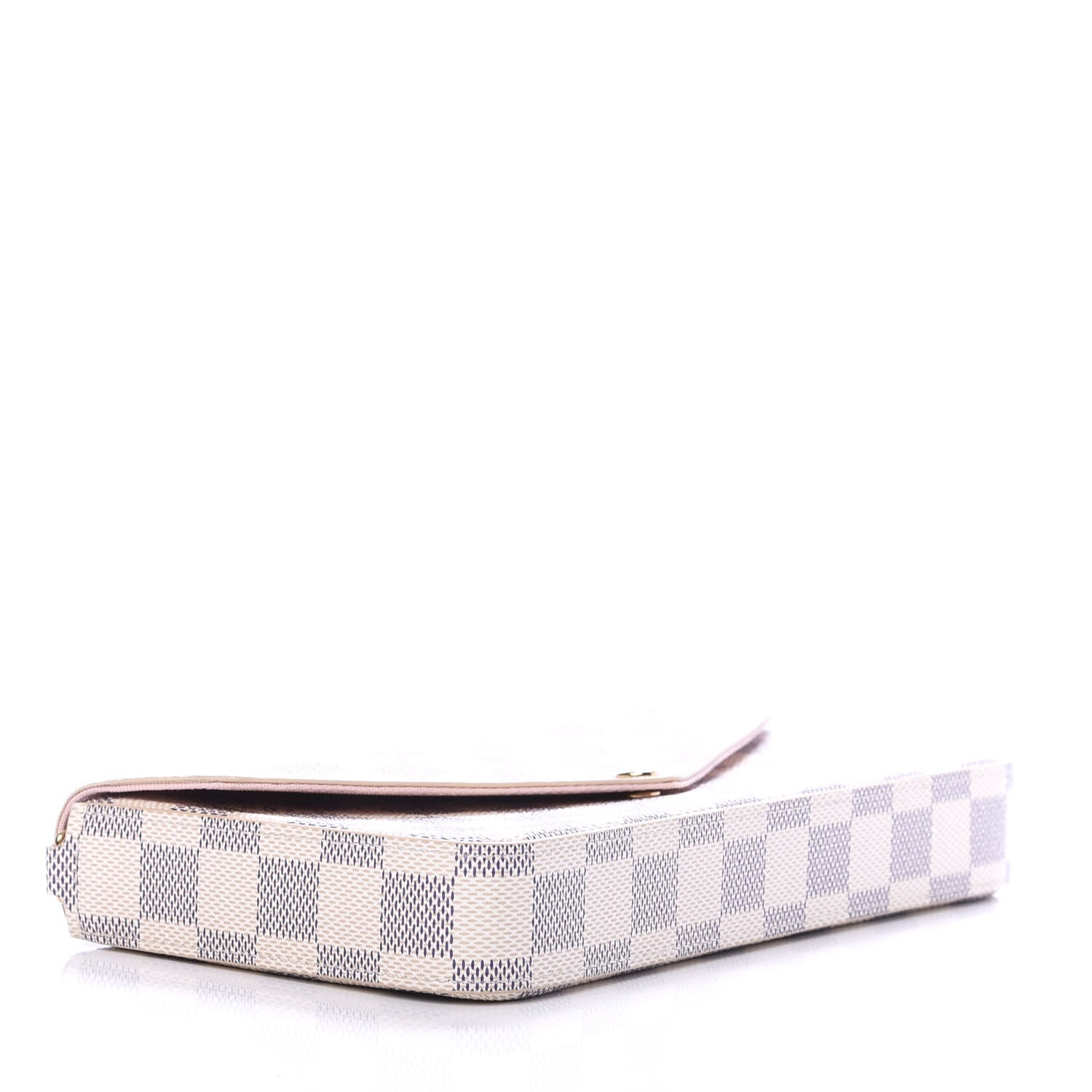 Louis Vuitton Damier Azur Pochette Felicie Chain Wallet Rose Ballerine 4 of 9