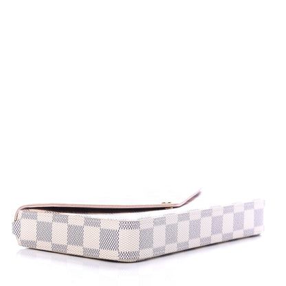Louis Vuitton Damier Azur Pochette Felicie Chain Wallet Rose Ballerine 4 of 9