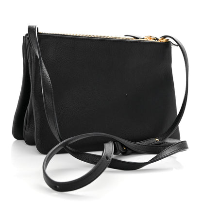 Celine Goatskin Small Trio Crossbody Bag Black 3 of 11