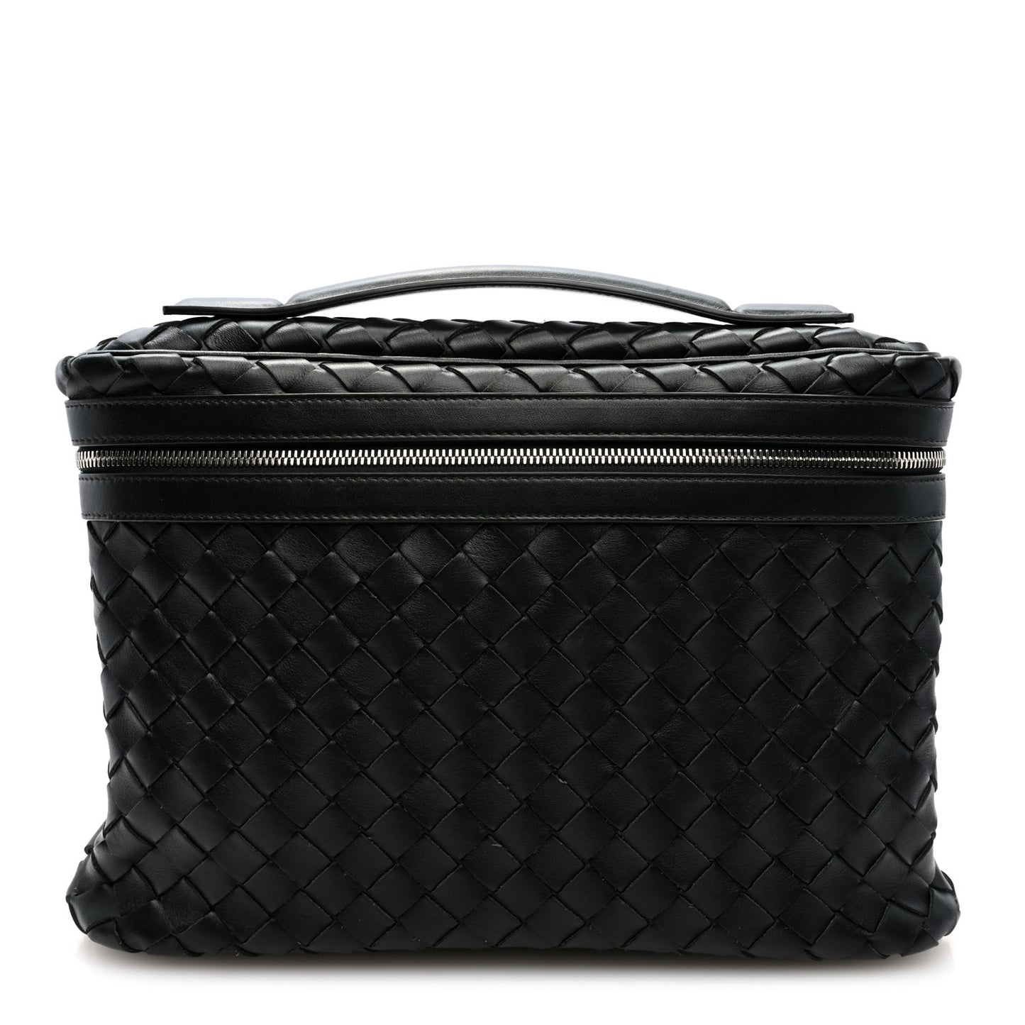 Calfskin Intrecciato Document Holder Black