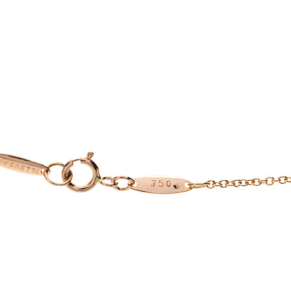 Tiffany 18K Rose Gold 16mm Elsa Peretti Open Heart Pendant Necklace 7 of 9