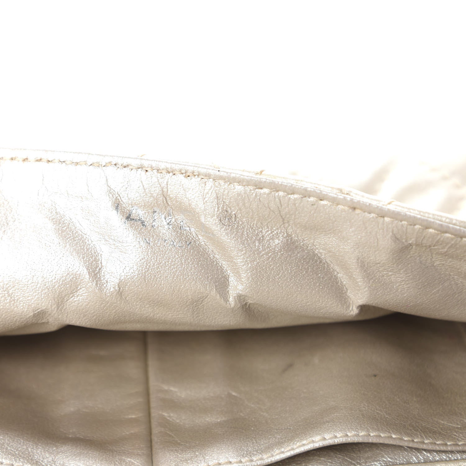 Chanel Metallic Lambskin Quilted East West Flap Silver 8 of 10