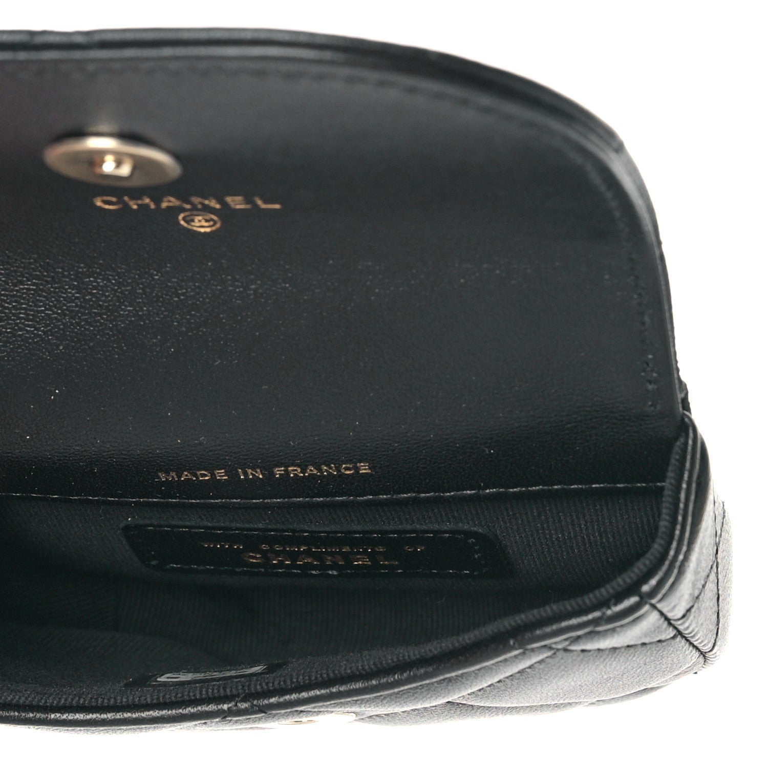 Chanel Lambskin Quilted Pearl Top Handle Clutch With Chain Black 5 of 12