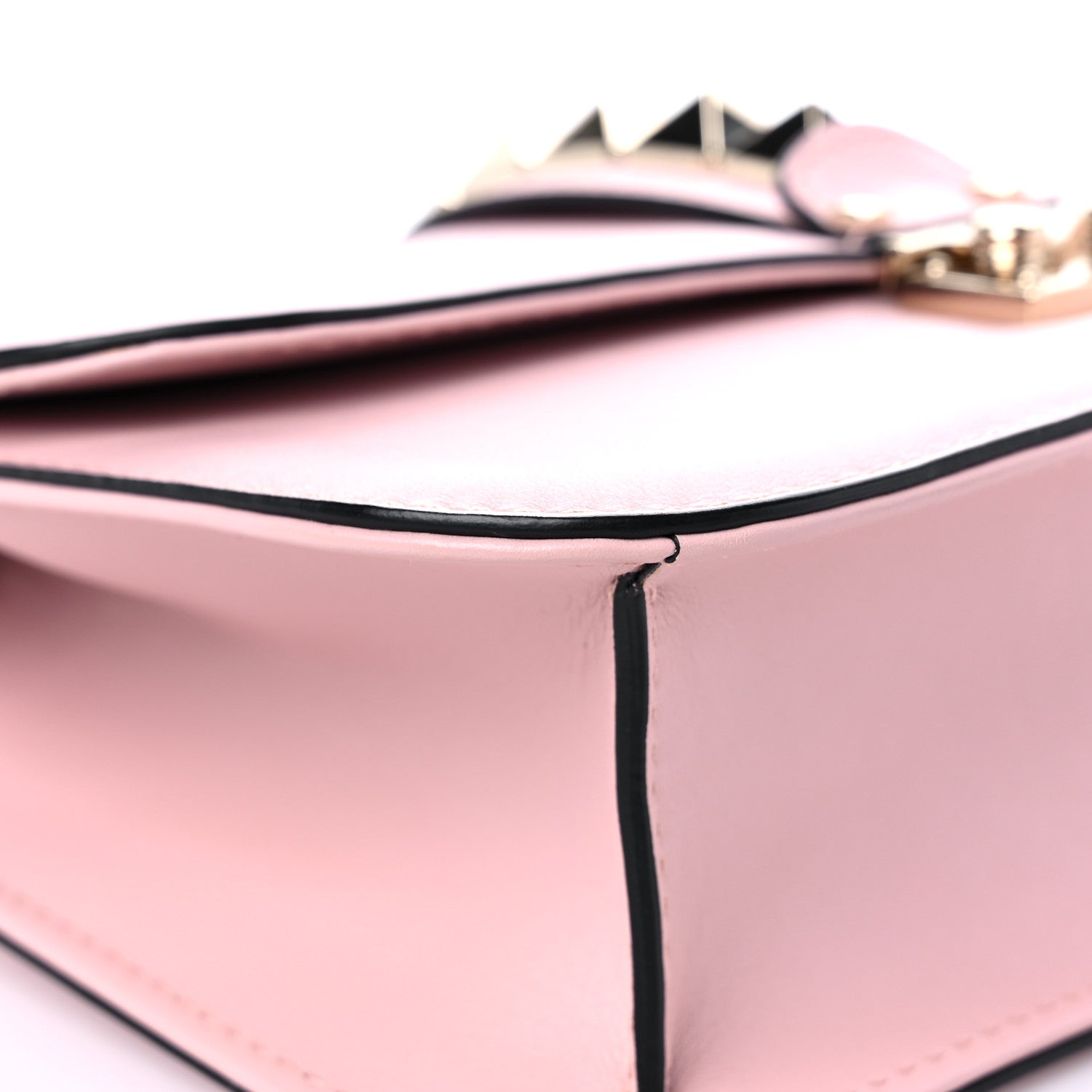 Valentino Garavani Vitello Medium Glam Lock Rockstud Flap Water Rose 6 of 10