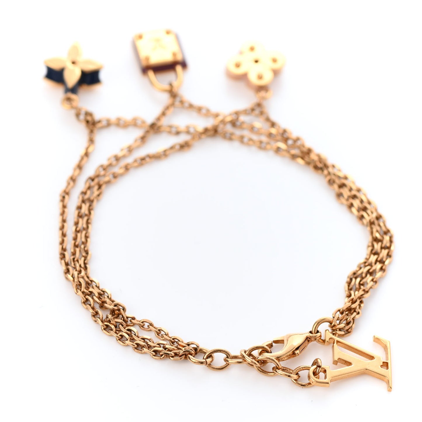 Sweet Monogram Charms Bracelet Gold