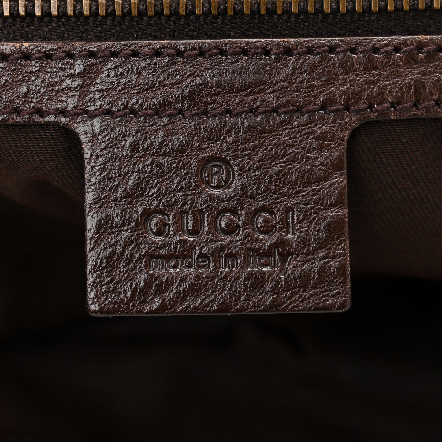 Monogram Medium Interlocking Icon Shoulder Bag Dark Brown