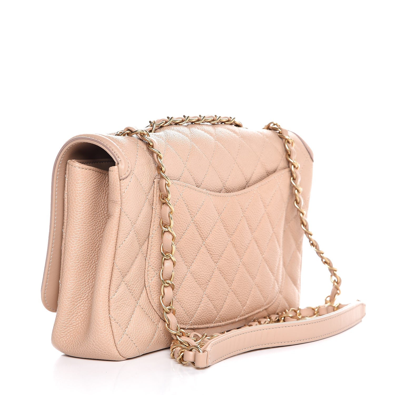 Chanel Caviar Quilted Medium CC Filigree Flap Beige 3 of 7