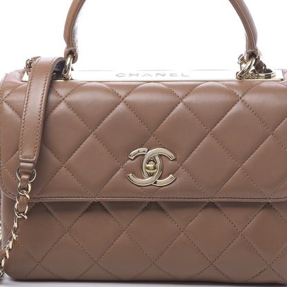 Chanel Lambskin Quilted Small Trendy CC Flap Dual Handle Bag Camel 13 of 13