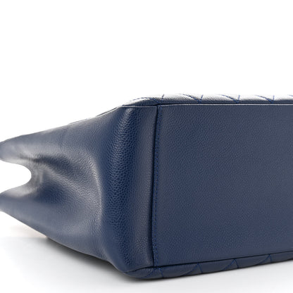 Chanel Caviar Quilted Grand Shopping Tote GST Dark Navy Blue 10 of 13