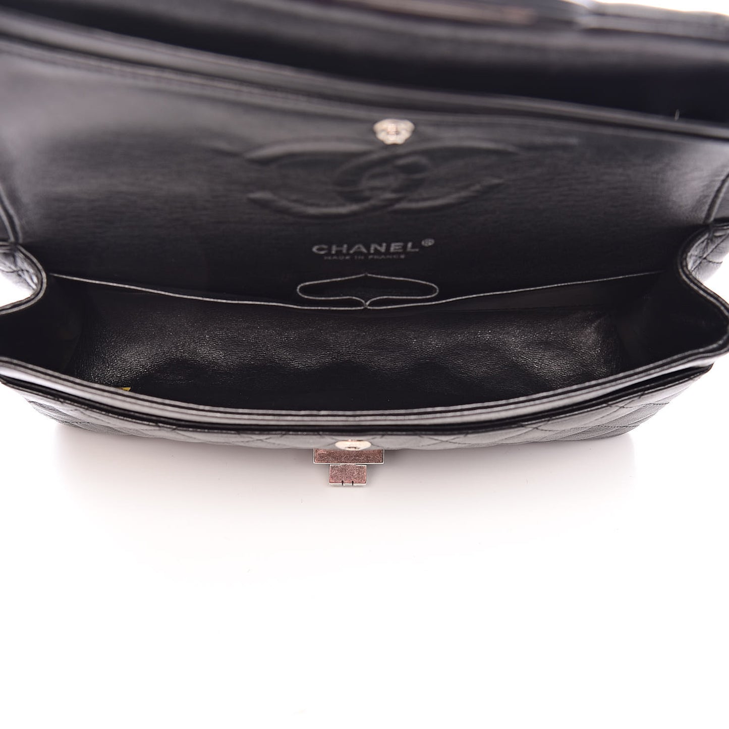 Lambskin Quilted Medium Hybrid Reissue Flap Black