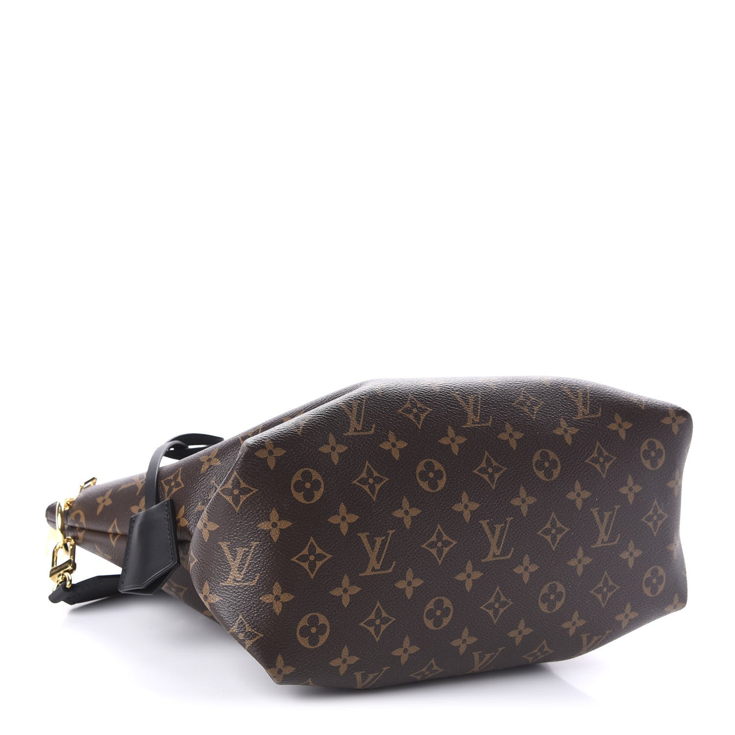 Louis Vuitton Monogram Flower Zipped Tote MM Black 4 of 10