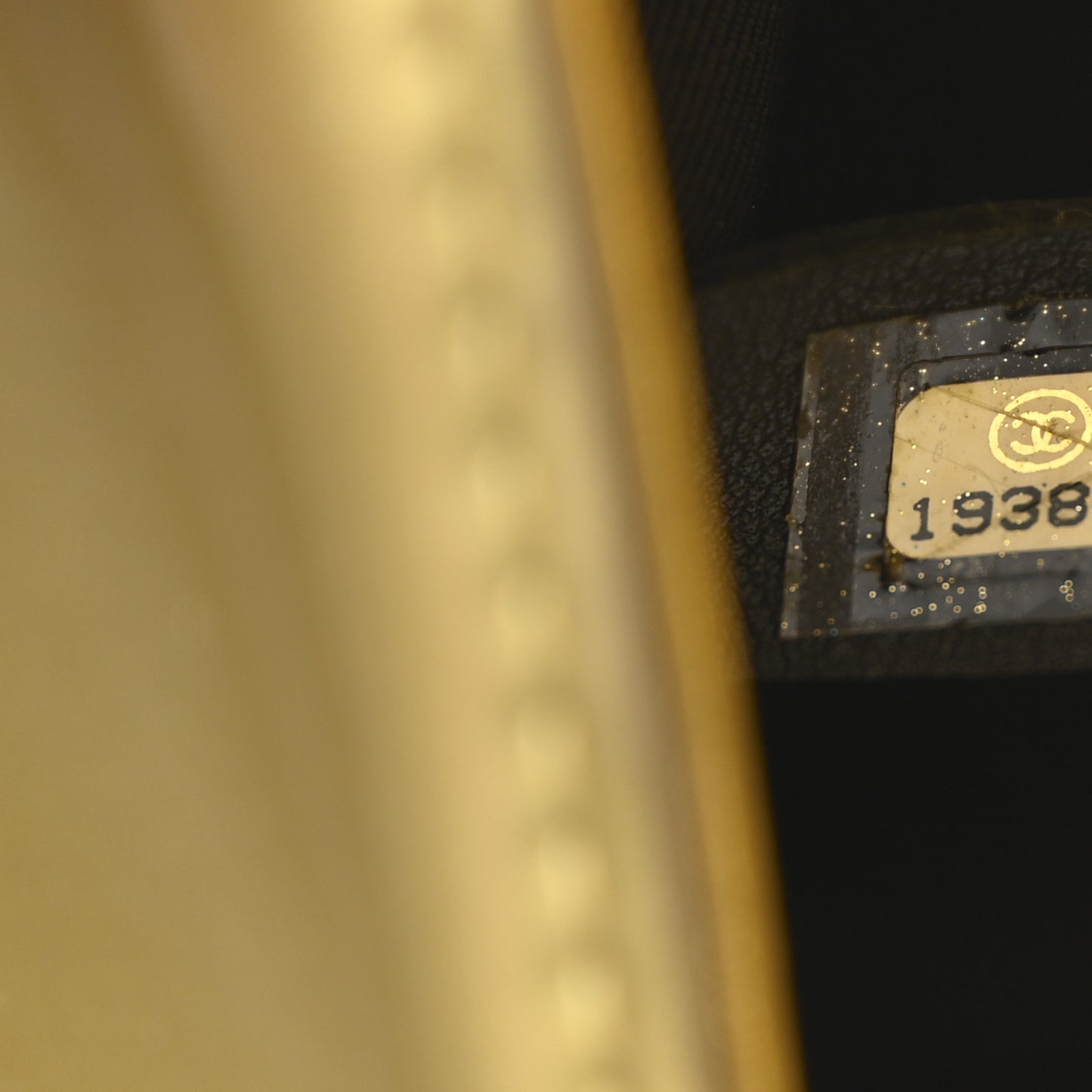 Metallic Patent Calfskin Quilted Small Boy Flap Gold