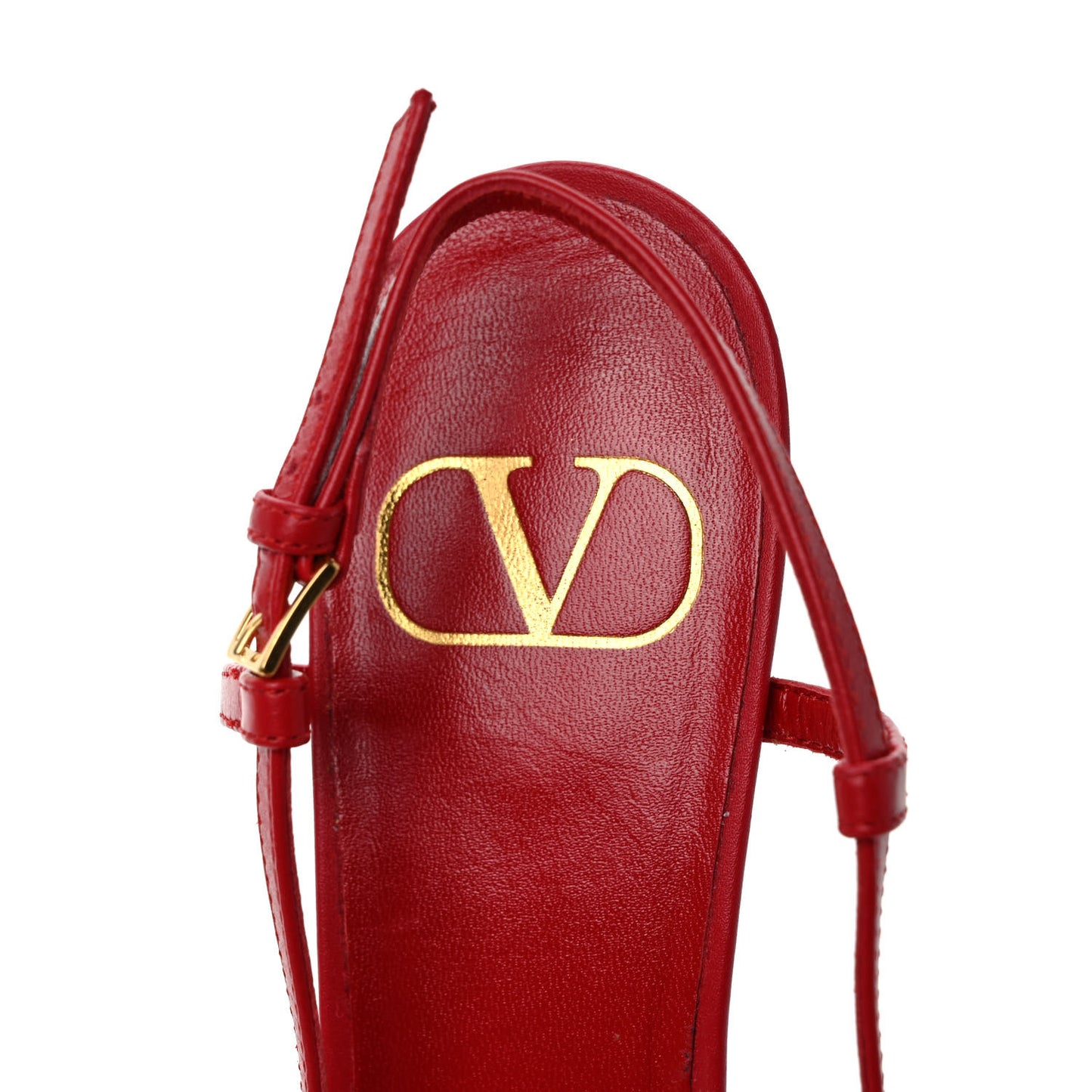 Calfskin Vlogo Slingback 40mm Pumps 36.5 Rouge Pur