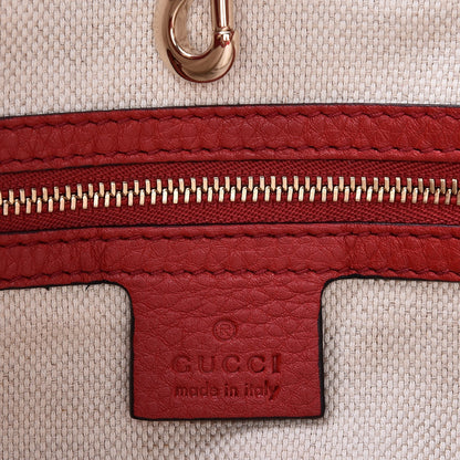 Gucci Pebbled Calfskin Medium Soho Chain Shoulder Bag Tabasco Red 6 of 7