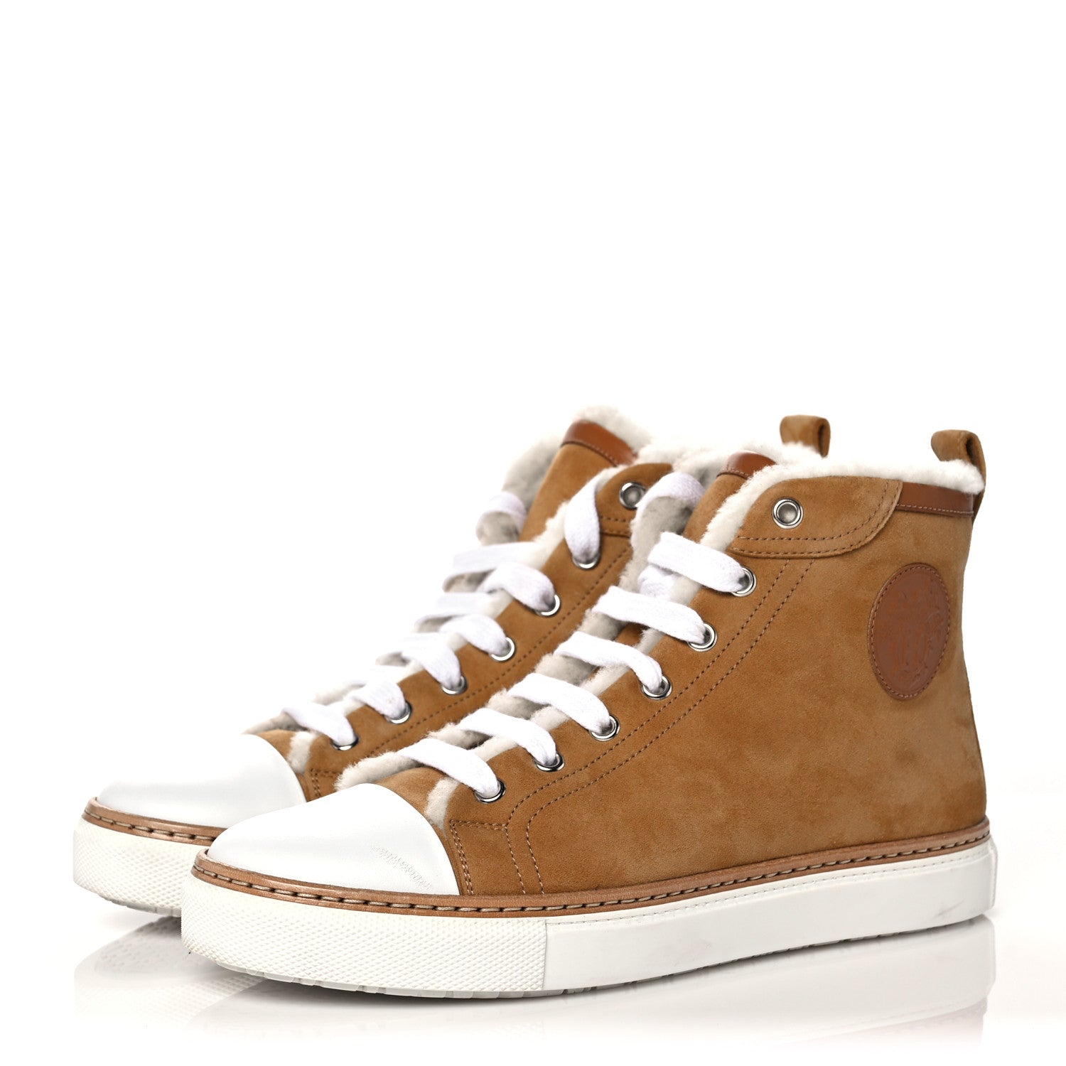 Hermes Woolskin Womens Climb Sneakers 38 Brun Fume 3 of 14