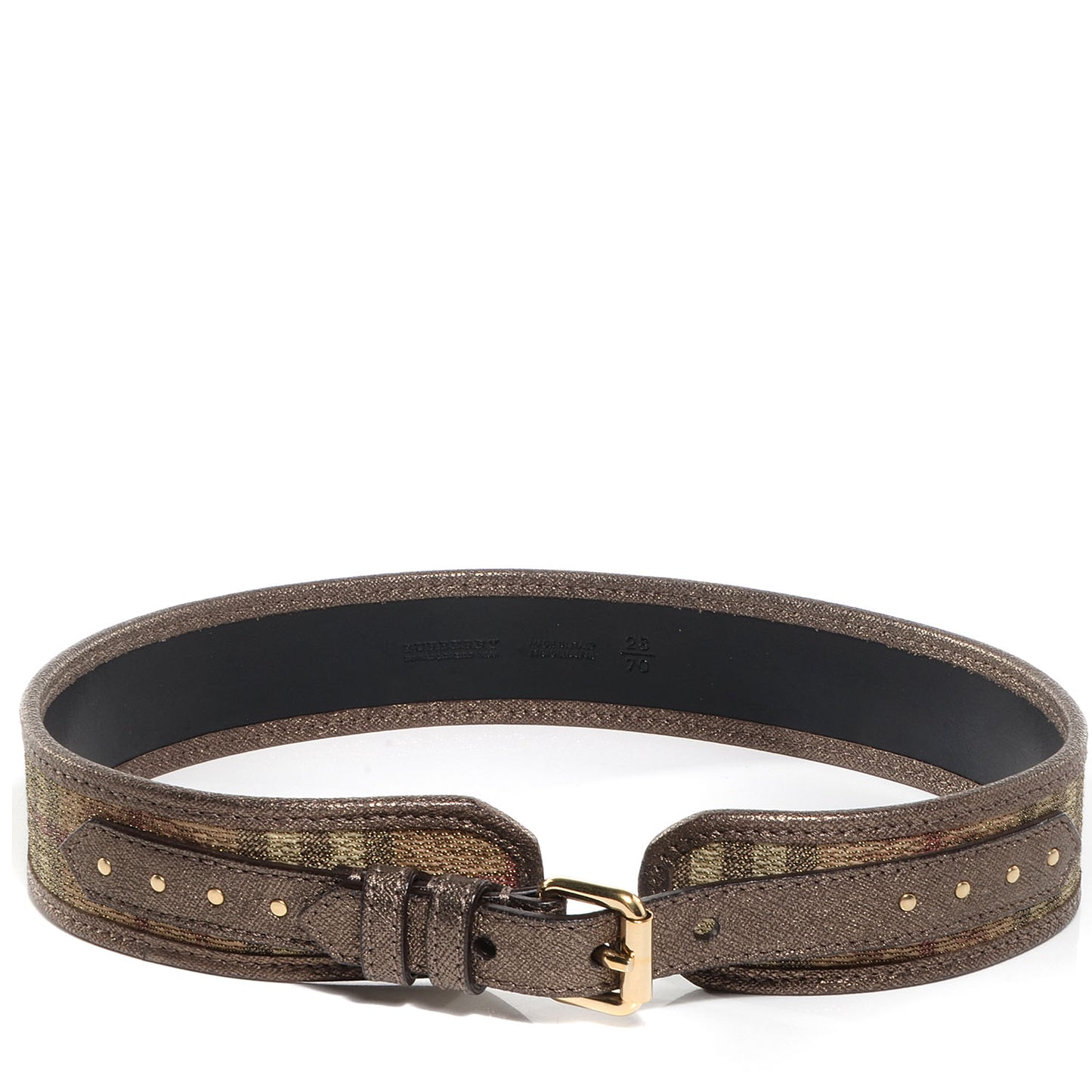 Haymarket Check Belt Metallic 28 70