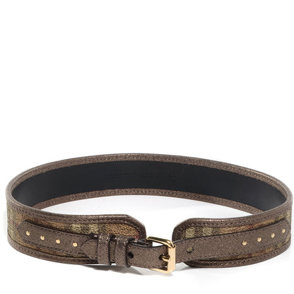 Burberry Haymarket Check Belt Metallic 28 70 3 of 5