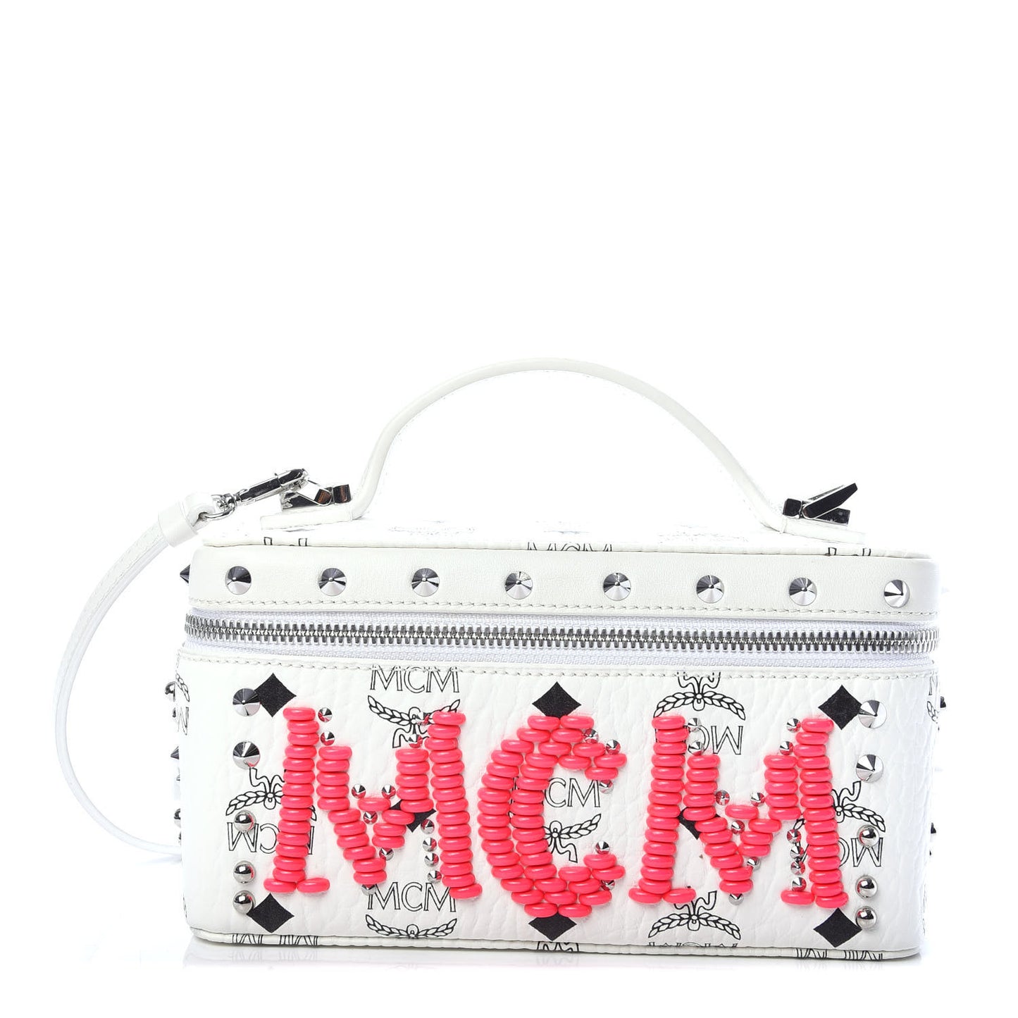 Visetos Rockstar Love Potion Studded Mini Vanity Crossbody Case White