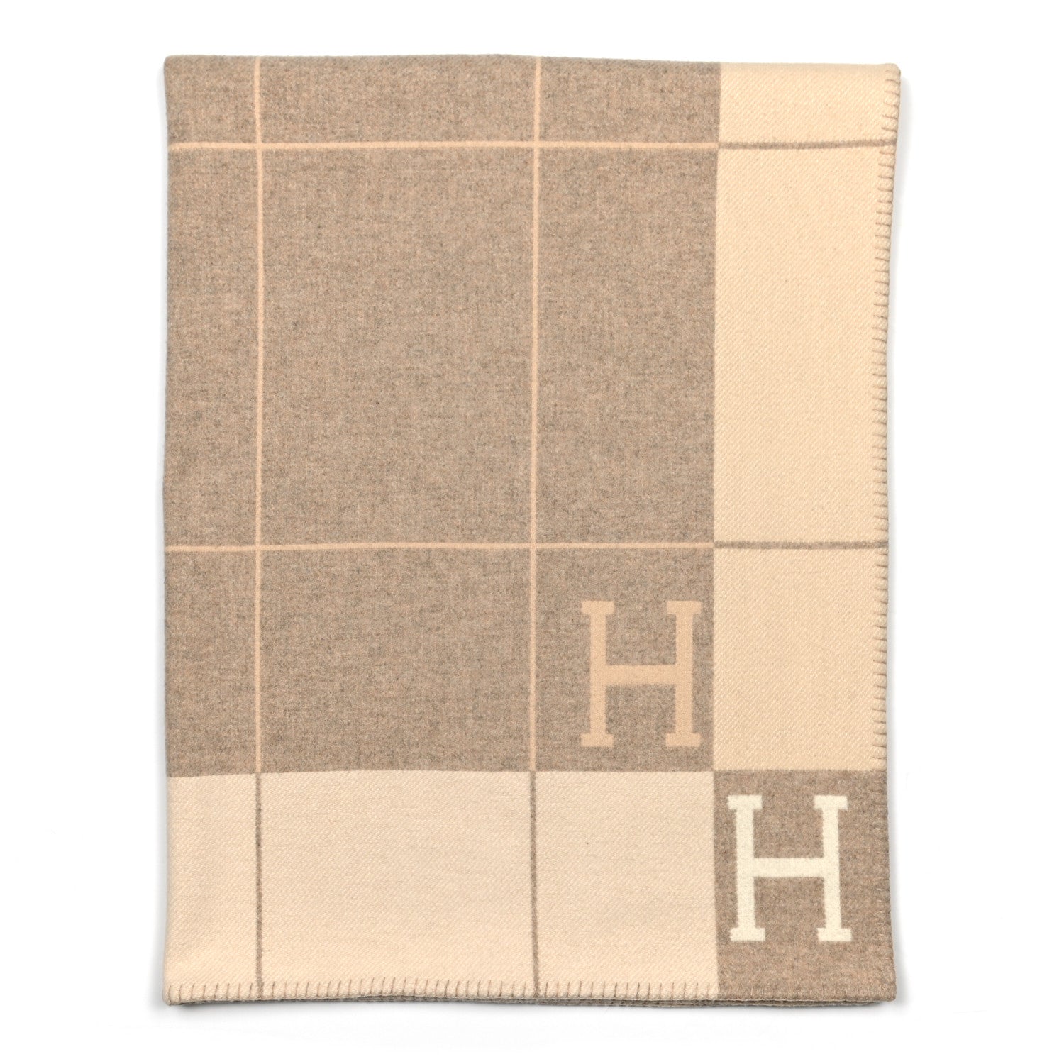 Hermes Wool Cashmere Avalon III Blanket Coco Camomille 1 of 3