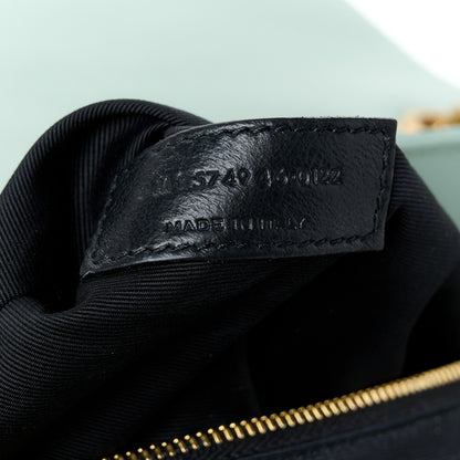 Saint Laurent Suede Y Quilted Monogram Medium Loulou Chain Satchel Vert Opaline 8 of 12
