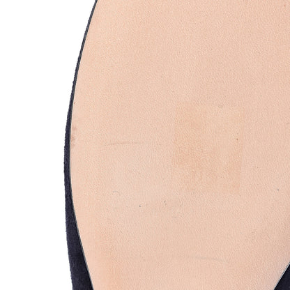 Chanel Kid Suede CC Flats 37.5 Navy 12 of 15