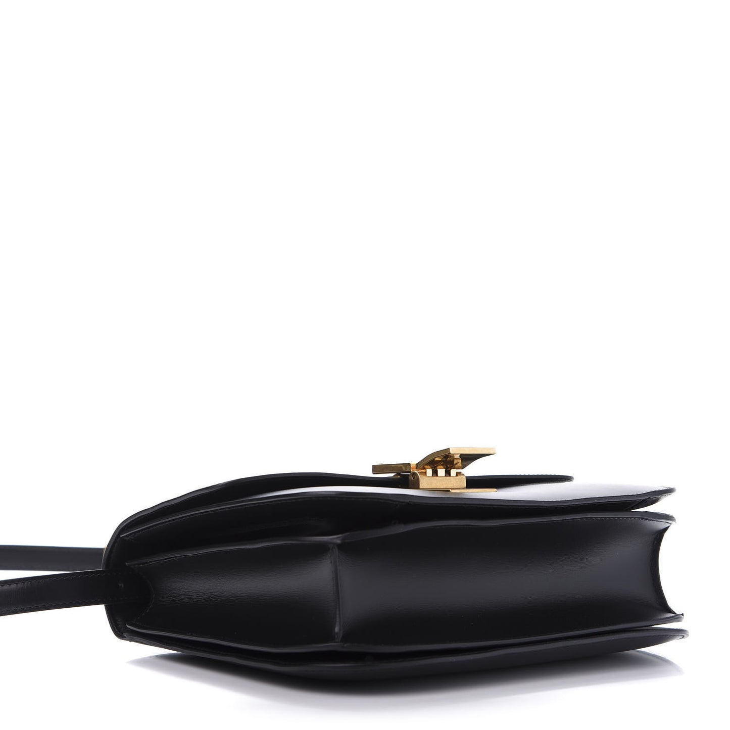 Box Calfskin Medium Classic Box Flap Bag Black