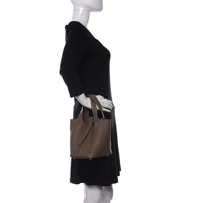 Hermes Taurillon Clemence Picotin Lock 18 PM Etoupe 2 of 9