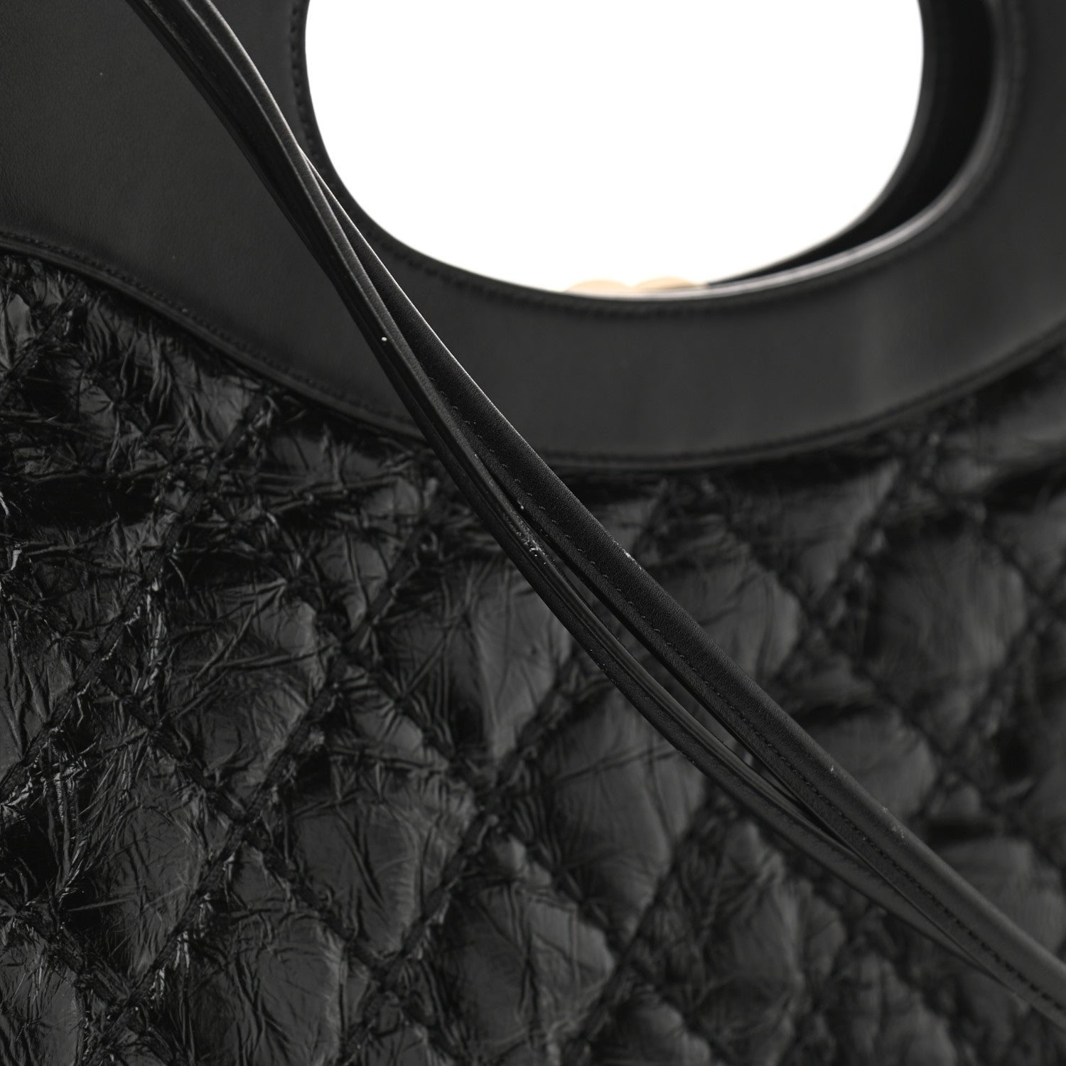 Chanel Crumpled Calfskin Quilted 31 Large Shopping Bag Black 8 of 10