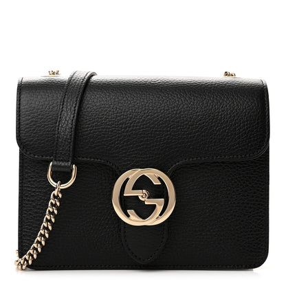 Gucci Dollar Calfskin Small Interlocking G Shoulder Bag Black 1 of 10