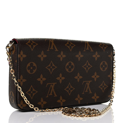 Louis Vuitton Monogram Pochette Felicie Chain Wallet Fuchsia 2 of 6