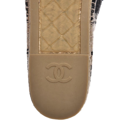 Chanel Toile Striped Espadrilles 45 Beige 10 of 11
